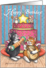 Musical Birthday Cats (Bud & Tony) card