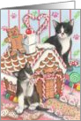 Gingerbread House Kitties card