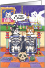 Halloween XRay Cats Bud & Tony W/Caption card