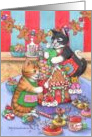 Gingerbread House Cats (Bud & Tony) card