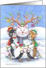 Christmas Snowman Cats (Bud & Tony) card