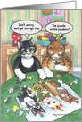 Puzzle & Pandemic Cats Bud & Tony Be Well Encouragement card