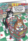 Coronavirus Grocery Shopping Cats Stay Safe Humor card