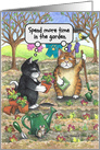 Coronavirus Gardening Cats Encouragement Humor card