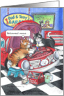 Retirement Auto Mechanic Cats card