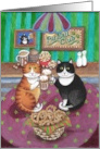 Bud and Tony Cats Beer Pub Birthday card