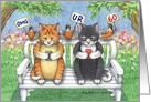 Cats Texting 60th Birthday (Bud & Tony) card