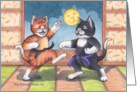 Cats Martial Arts Congratulations(Bud & Tony) card