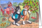 Middle School Cats (Bud & Tony) card