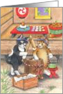 Japanese American New Year’s Cats(Bud & Tony) card