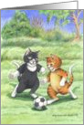 Soccer Cats Birthday (Bud & Tony) card
