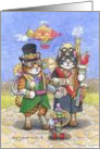 SteamPunk Birthday Cats(Bud & Tony) card