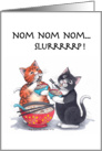 Udon Noodles Cats Birthday (Bud & Tony) card
