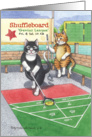 Shuffleboard Cats Invitation (Bud & Tony) card
