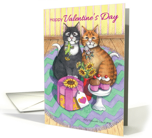 Happy Valentine's Day Cats (Bud & Tony) card (1043505)