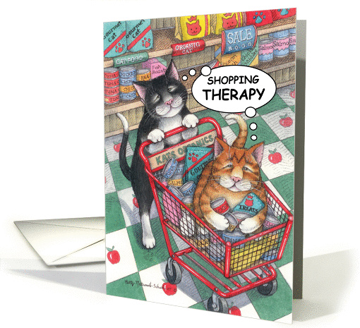 Shopping Therapy Cats (Bud & Tony) card (1100042)