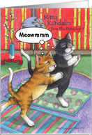 Pilates Yoga Birthday Cats (Bud & Tony) card