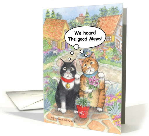 Congratulations Cat Adoption (Bud & Tony) card (1119340)