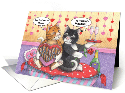 Cat Romance Anniversary (Bud & Tony) card (1135388)