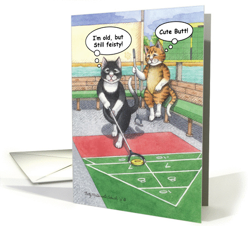 Old Shuffleboard Cats Birthday (Bud & Tony) card (1143774)
