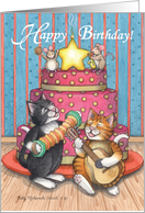Musical Birthday Cats (Bud & Tony) card