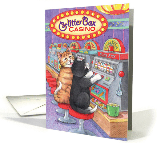 Cats Casino Birthday (Bud & Tony) card (1283040)
