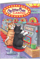 Cats Casino Birthday (Bud & Tony) card