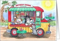 Happy Foodie Birthday Cats card