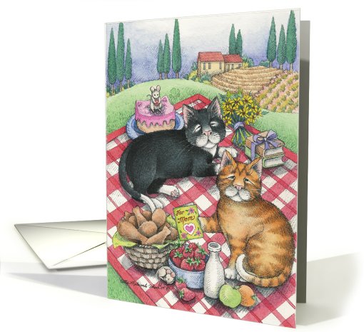 Cats Mother's Day Picnic (Bud & Tony) card (369206)