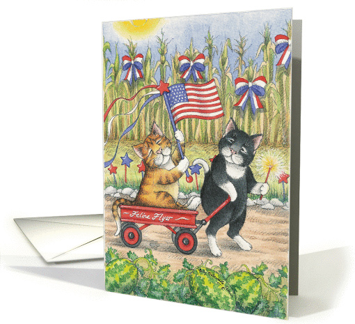 4th Of July Parade Cats (Bud & Tony) card (369221)