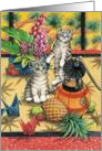 Tabby Cats W/Origami Cranes Thank You EK #3 card