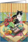 Cat W/Bento Sushi Thank You EK #5 card