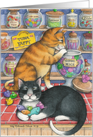Cats Candy Shop Birthday (Bud & Tony) card