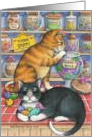 Cats Candy Shop Birthday (Bud & Tony) card