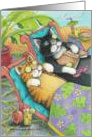 Cats Spa Birthday (Bud & Tony) card