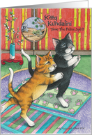 Cats Yoga Encouragement (Bud & Tony) card