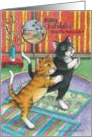 Cats Yoga Encouragement (Bud & Tony) card