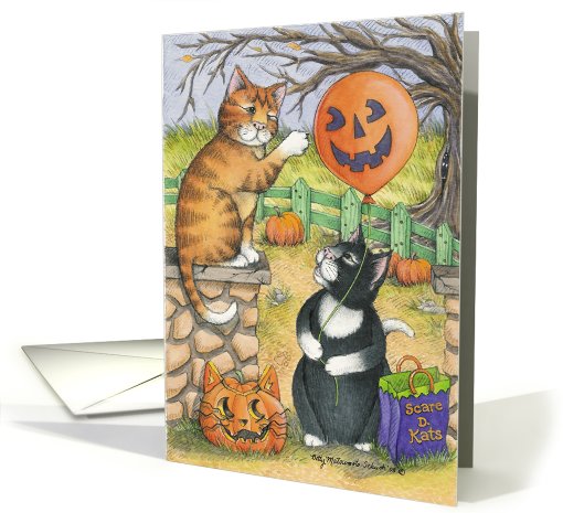 Cats Trick Or Treat Halloween (Bud & Tony) card (374703)