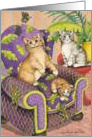 Hawaiian Cats W/Gekkos Birthday EK #7 card