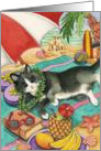 Cat On The Beach Birthday EK #10 card