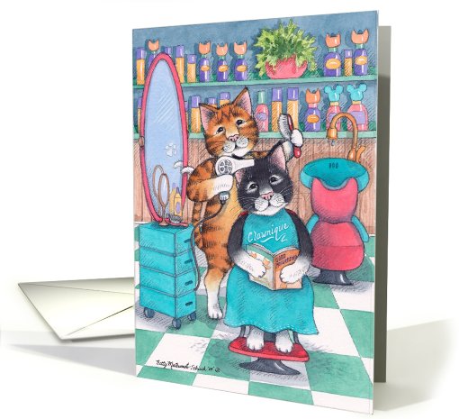 Cats At Hair Salon (Bud & Tony) card (436783)