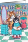 Cats At Hair Salon (Bud & Tony) card