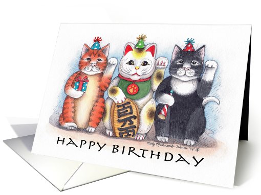 Lucky Cats Welcome Birthday (Bud & Tony) card (470994)