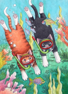 Cats Snorkeling...