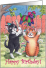 Cats & Happy Birthday Pinata (Bud & Tony) card
