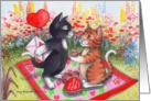 Cats On Valentine’s Day W/Chocolate mouse (Bud & Tony) card
