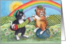 Cat Musicians On St. Patrick’s Day (Bud & Tony) card