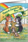 Cats On St. Patrick’s Day W/Pot ’o’ Gold (Bud & Tony) card