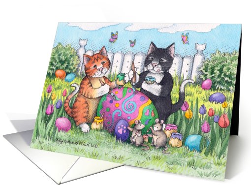Cats Easter Artists (Bud & Tony) card (595431)