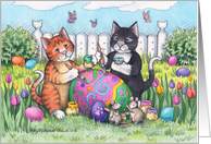 Cats Easter Artists (Bud & Tony) card